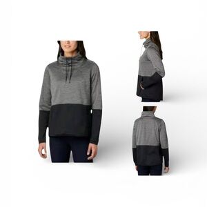 Columbia Two‑Tone Fleece Cowl Neck Pullover S